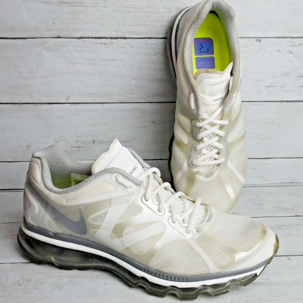 Nike Air Max Plus 2012 Womens Shoes Size 9.5 Running White Gray Replaced Insoles